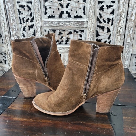 Sole Society Alexi Brown Suede Ankle Bootie Womens Size 8.5 - Picture 15 of 15